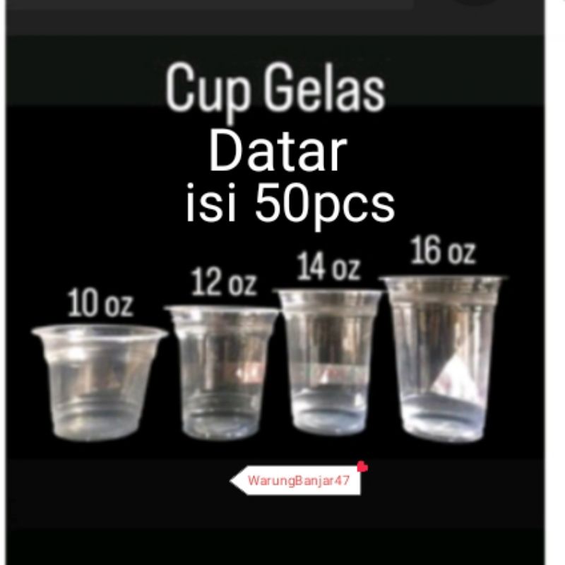 Gelas Cup Plastik isi 50pcs Gelas Plastik Gelas Cup Gelas Pop ice Gelas Boba