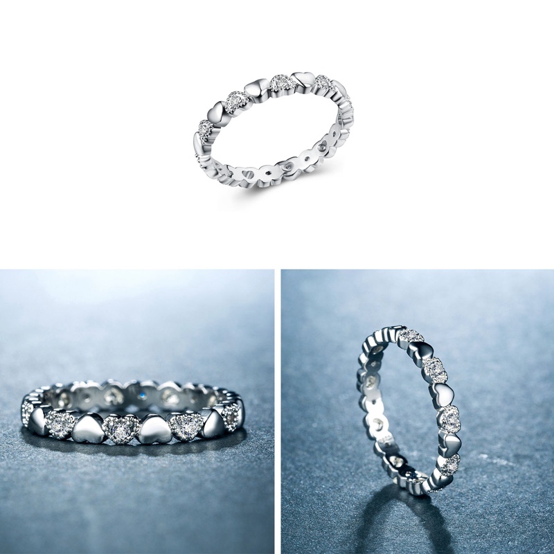 Hadiah Perhiasan Cincin Wanita Pengakuan Berlian Cinta Bulat Kreatif Untuk Wanita Perempuan