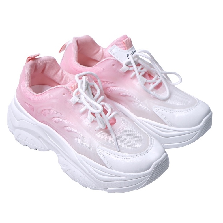 SARASARA YUK - Dunkenstock QUEEN Sepatu Wanita Sneakers Tinggi 6cm Size 36 - 40 Bahan Canvas Rubber Premium Karet Tidak Licin Sneaker Sport Belleza Casual Warna Putih Pink Polos 5cm Kekinian Korean Style Korea Terbaru Shoes  Original Mall Official Store