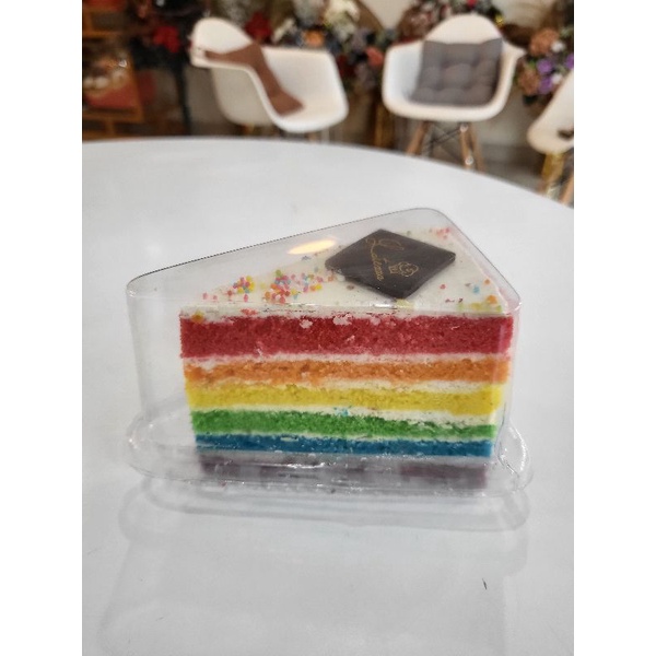 

Rainbow Cake blackforest oreochezzy redvelvet portion devil portion cake slice portion