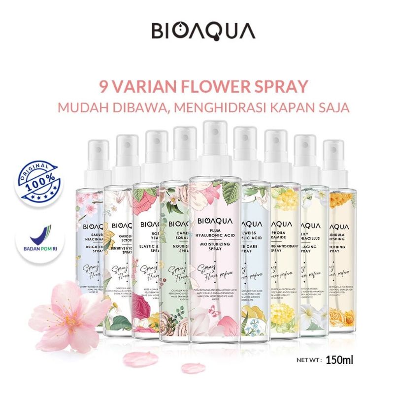 [BPOM] BIOAQUA Face Mist Spray wajah portable 150ml / Setting bioaqua