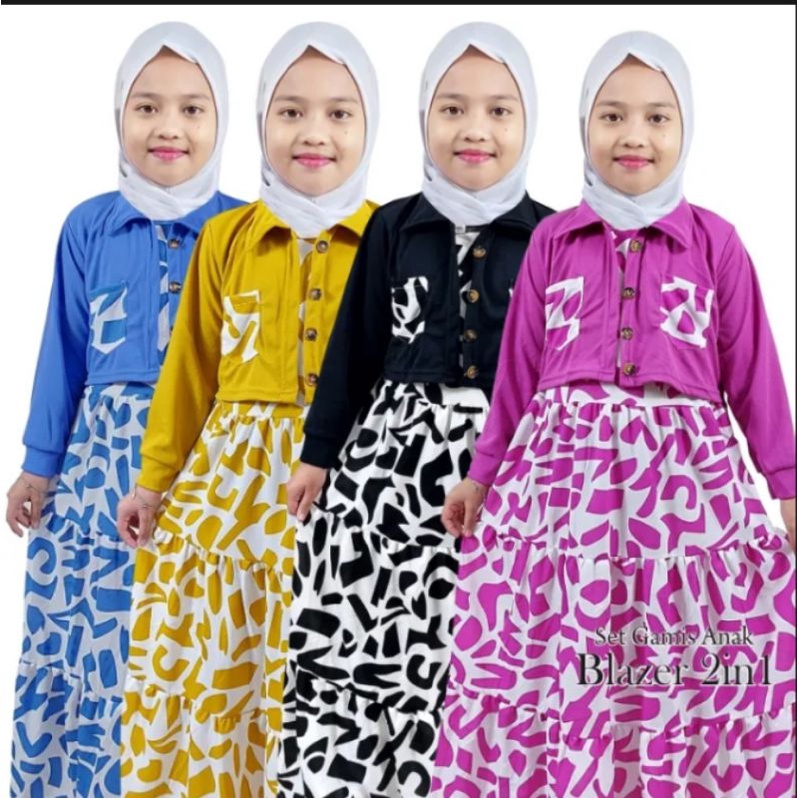 GAMIS ANAK BLAZER/ Gamis Anak Masa Kini/ Gamis Anak Murah Berkualitas