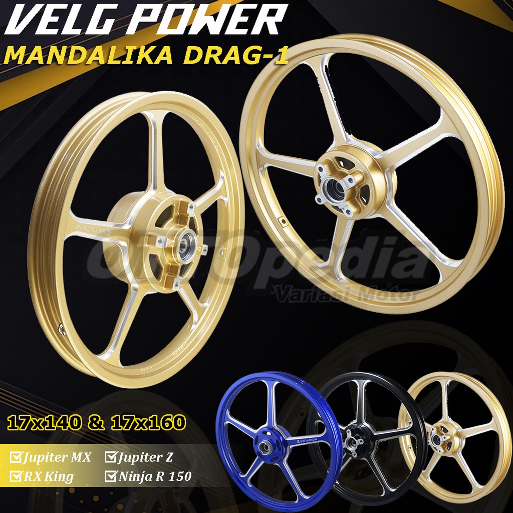 Velg Power Mandalika Drag-1 Fiz R Jupiter Z MX New Vega ZR RX King Ninja R/SS 150 Pelek Model Enkei 