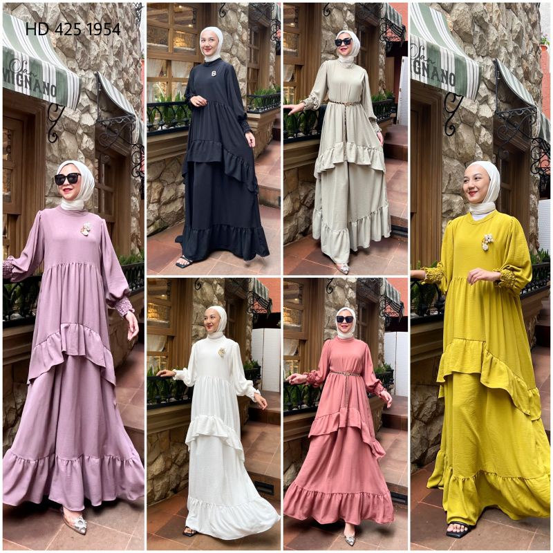 Talita Maxy, GAMIS LEBARAN POLOS CANTIK FIT XXL LD 110 BAHAN CRINCLE AIRFLOW IMPORT TERMURAH OOTD KEKINIAN TERLARIS