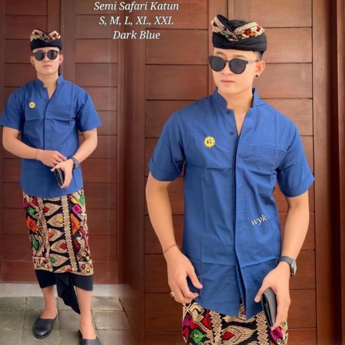 Baju Semi Safari Bali Agung/Pakaian Adat Bali/Baju Koko Pria