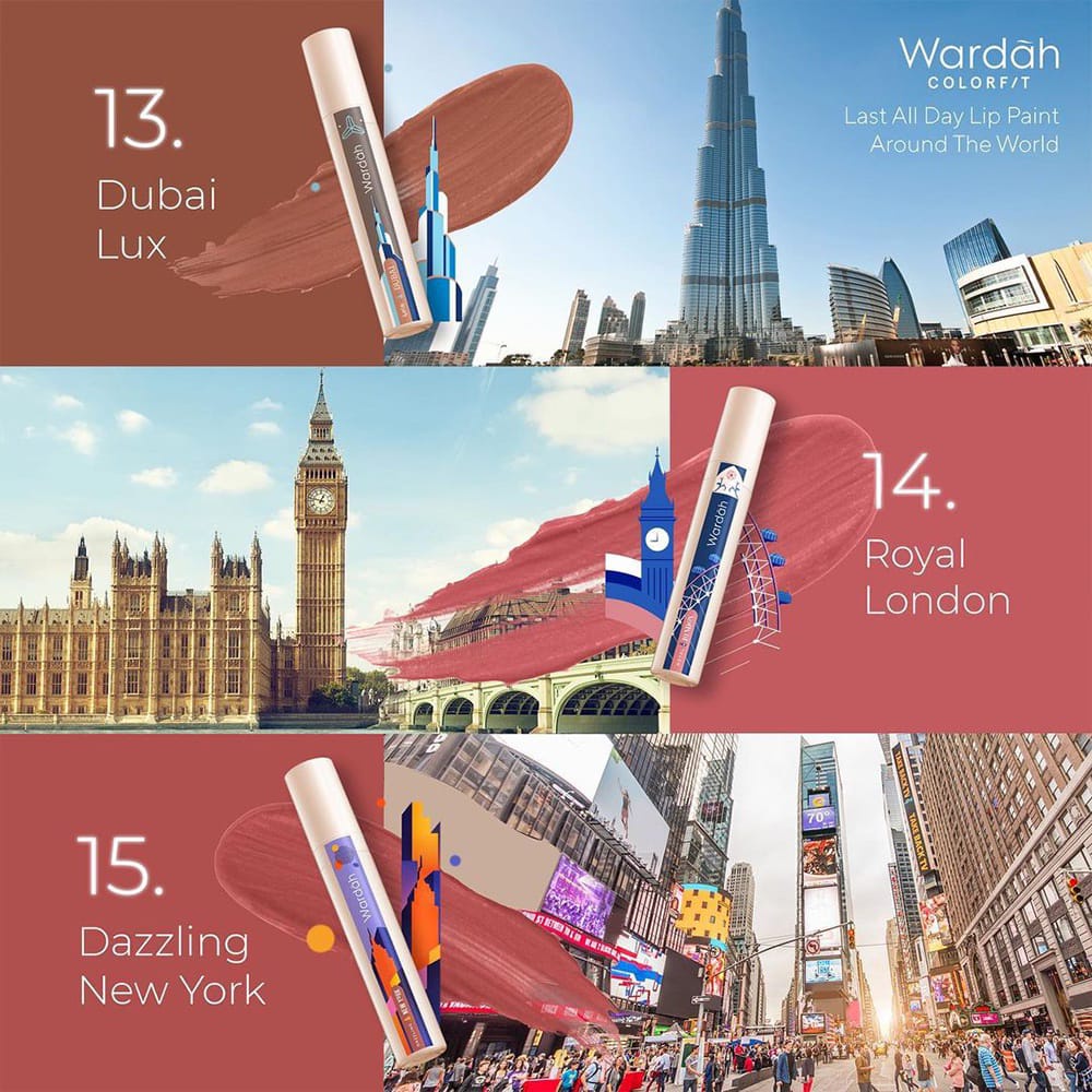 Wardah Lipcream Colorfit Last All Day Lip Paint |Lip Cream Transferproof Tahan 12 Jam