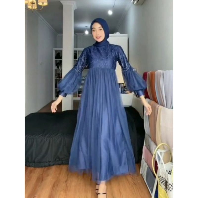 E.A_07 NATALI DRESS / GAUN BRIDESMAID / GAUN MEWAH / GAUN ELEGANT / GAUN KONDANGAN / GAUN WISUDA / G