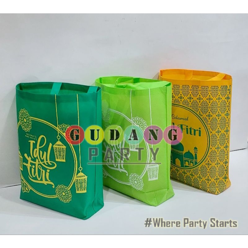 

Spunbond Jahit Gepeng IF/Spunbond Jahit Lebaran/Spunbond Semi Lipat Idul Fitri/Kantong bingkisan Lebaran/Goody Bag Lebaran