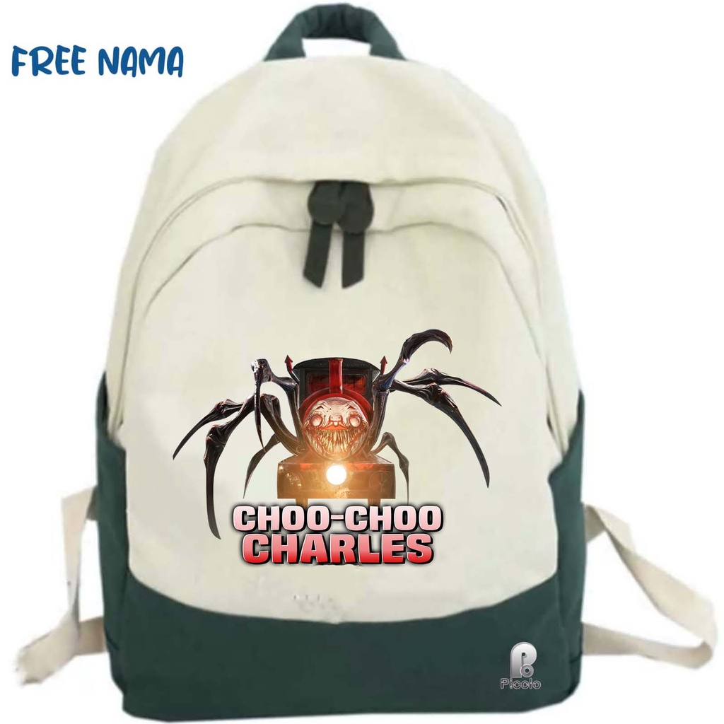 TAS RANSEL BACKPACK ANAK SEKOLAH MOTIF CHOO CHOO CHARLES UNISEX (FREE NAMA)