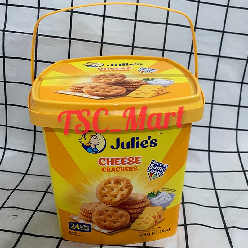 

Julies Cheese Crackers 600gr / Julies / julie's / Cheese / Cracker / Crackers / 600gr / Halal / Biskuit / biskut / biscuits / biscuit / keju