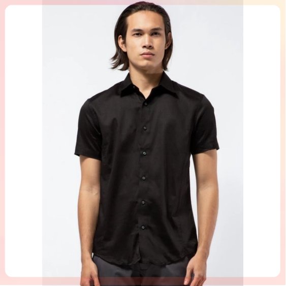 SALETHE EXECUTIVE KEMEJA LENGAN PENDEK HITAM SIZE 17