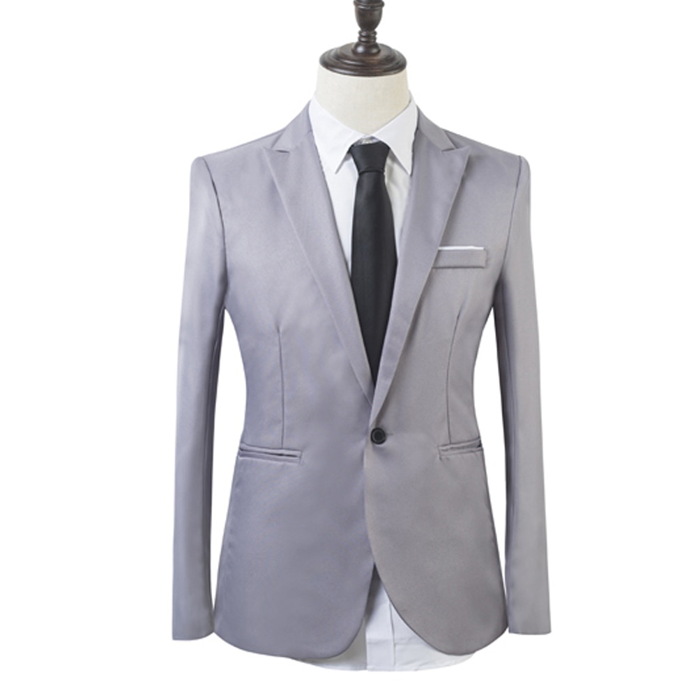 NIKAYU BLAZER SLIMFIT PRIA SOFT GREY LIST KOREAN STYLE BAHAN HIGH TWIST FULL FURING