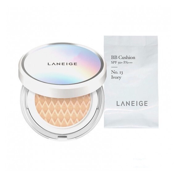 LANEIGE BB Cushion Whitening SPF50+ PA+++(Case + Isi + Puff) Complete LaneIge BB Foundation #13/#21