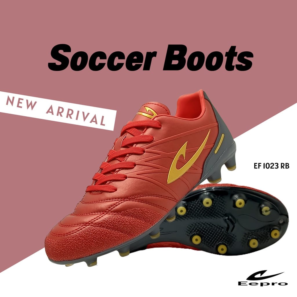 Sepatu Sepak Bola Eepro EF1023-RB (merah/hitam) TERBARU 