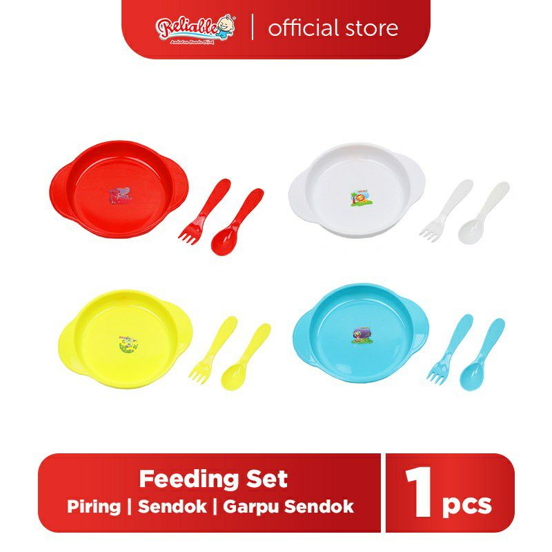 Reliable Feeding Set Mangkok &amp; Sendok Garpu / Tempat Makan Murah