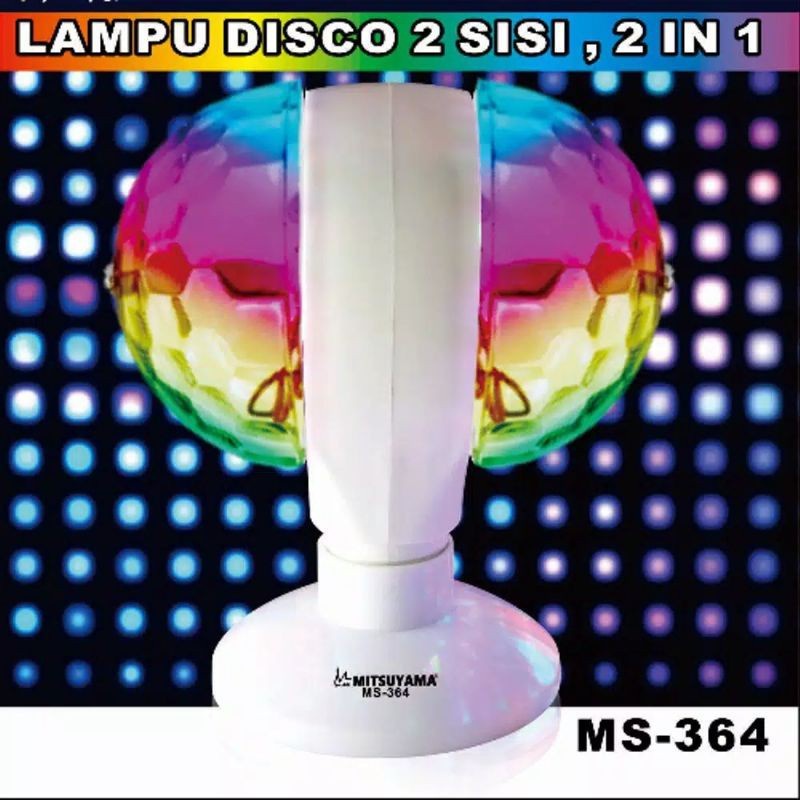 COD Lampu Disko Dua Sisi Dua Kepala + Kaki Mitsuyama MS 364