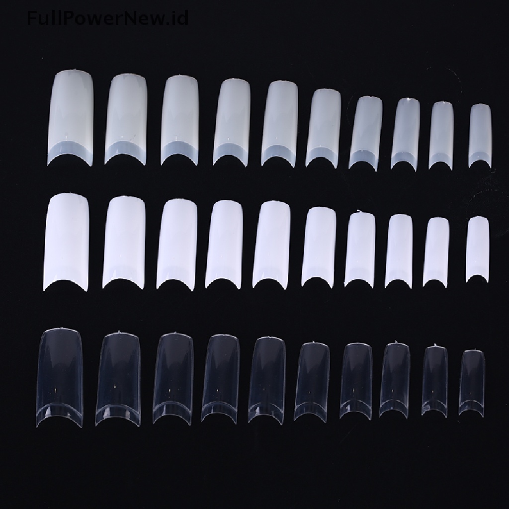 Power 500Pcs Clear White Natural French Palsu Akrilik Nail Art Tips UV Gel ID