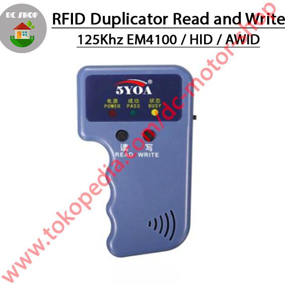 RFID Duplicator Alat Writer Copier RFID 125Khz EM4100 / HID / AWID dc-motor90 Murah