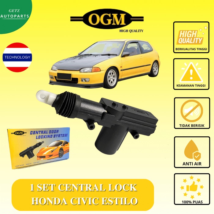 Central Lock Sentral Lock Central Door Lock System Centrallock Komplit 4 Pintu Kunci Mobil Honda Civ