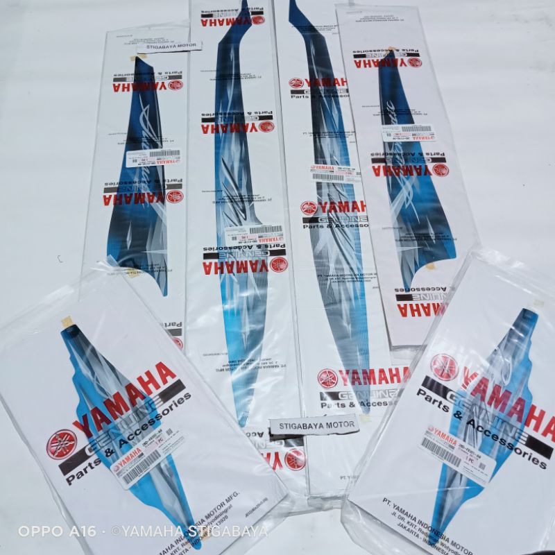 striping Mio sporty cw 2009 biru graphic set Mio smile warna biru th 2009 original