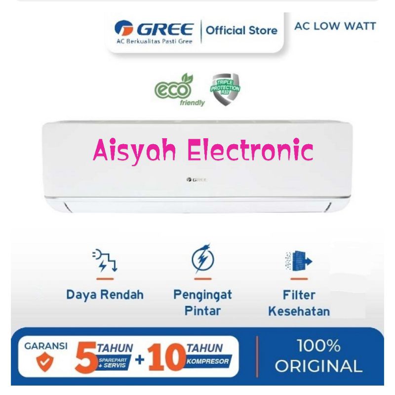 AC GREE 1/2 PK LOW WATT GWC-05C3 GARANSI 10 TAHUN