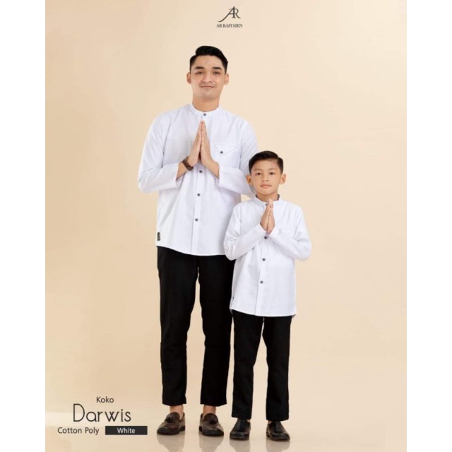 KURTA LEBARAN COUPLE KOKO DARWIS Terbaru by ArRafi men baju pria lengan Panjang atasan cowok Fashion