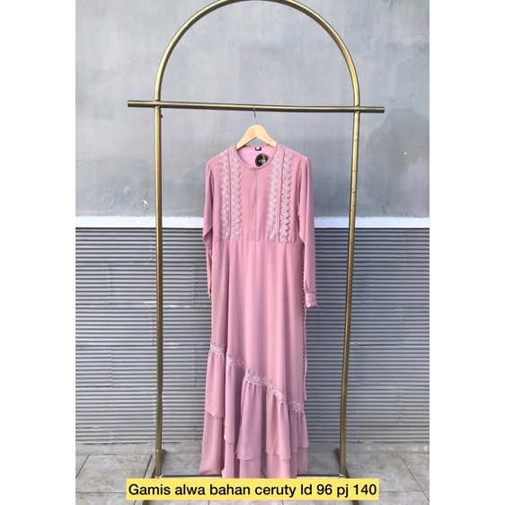 Mahesa_store | Gamis Alwa Ceruty gamis wanita terbaru