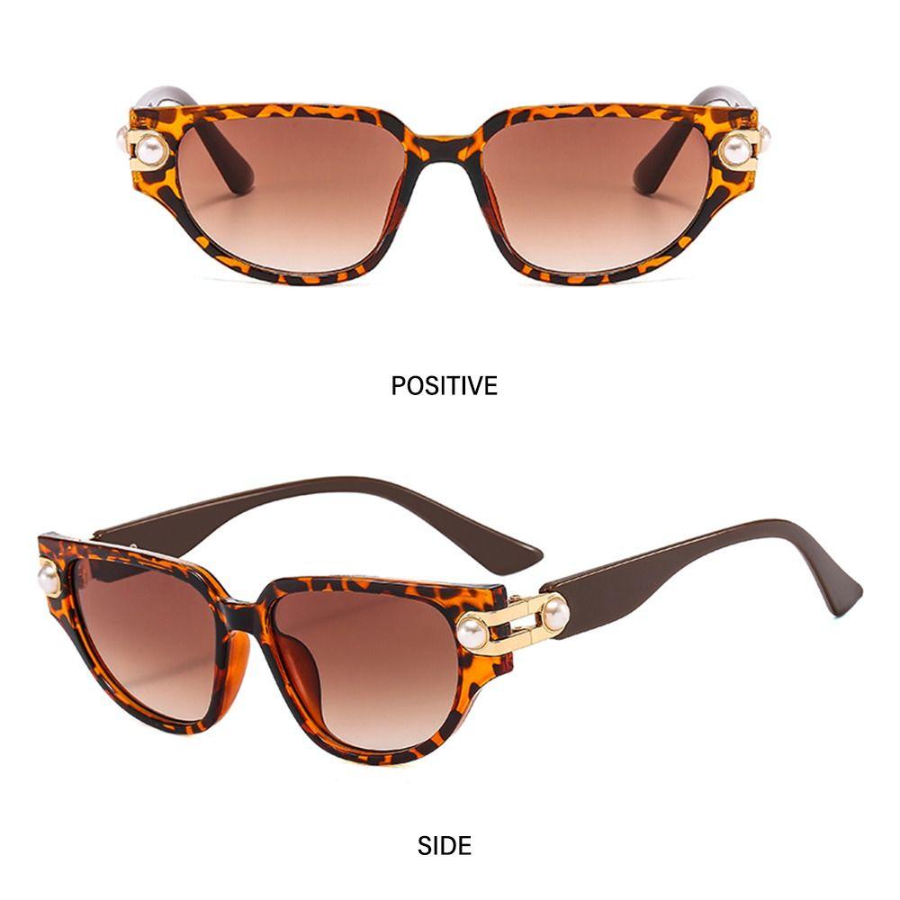 R-flower Pearl Sunglasses Untuk Wanita Mewah Punk Eyewear Cat Eye