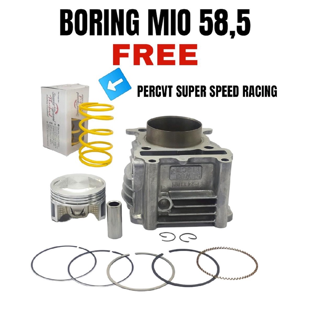 BLOK SEHER BORING MIO 58,5 UPGRADE 150 CC