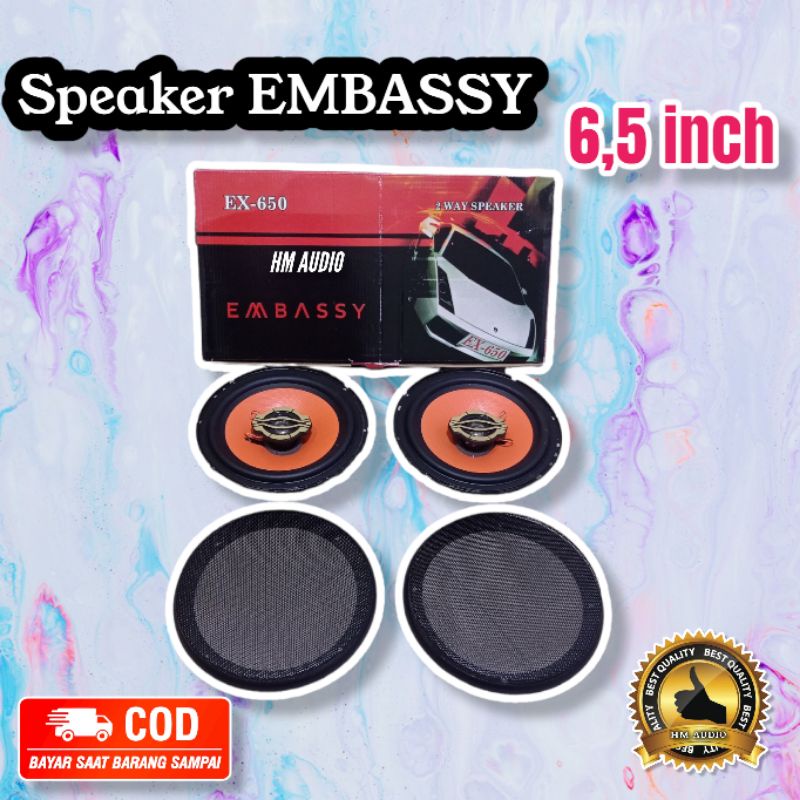 SPEAKER PINTU MOBIL SPEAKER COAXIAL EMBASSY 6,5 INCH EX 650 SPEAKER EMBASSY 6,5 INCH EX 650