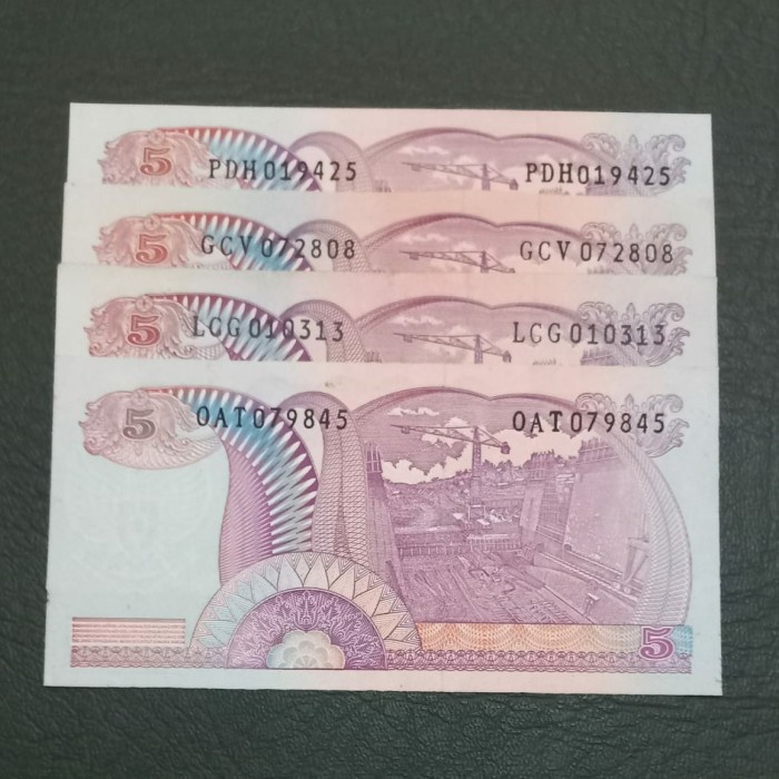 PROMO-Uang kuno kertas 5 Rupiah Sudirman tahun 1968-3.1.23