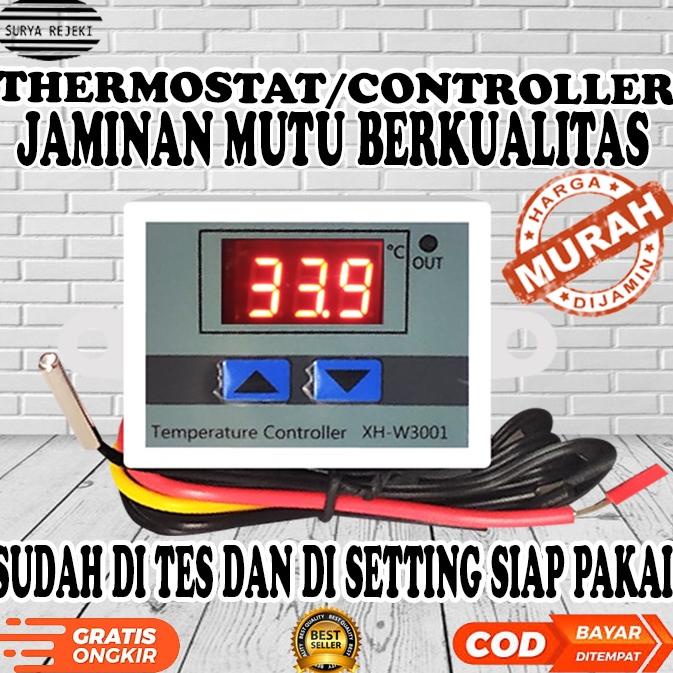 F⚡Ash Sale [Gratis Mini Gold] Thermostat Digital termostat digital W3001 Mesin tetas telur full otom