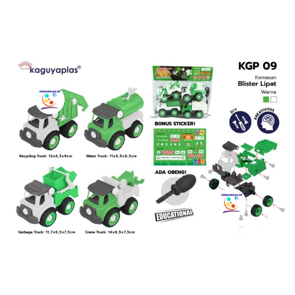 ID Mainan Bongkar Pasang DIY Mekanik Cilik Dinas Kebersihan KGP09