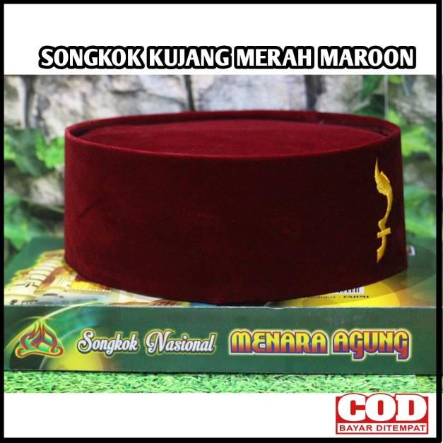 Peci Songkok Kopiah Kujang Bordir Merah Maroon Betawi GCA995163