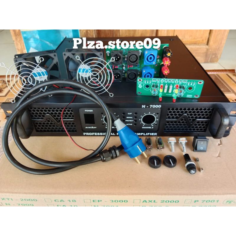 Bok power amplifier N7000 lengkap aksesoris box N7000 ukuran 2U komplit aksesoris Bok power N7000 uk