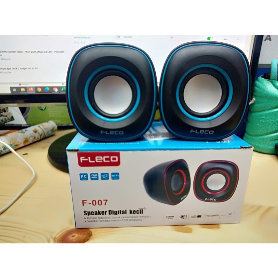 COD SPEAKER MINI KOMPUTER FLECO F-007 SPEAKER MULTIFUNGSI SALON AKTIF SUPER BASS F-007