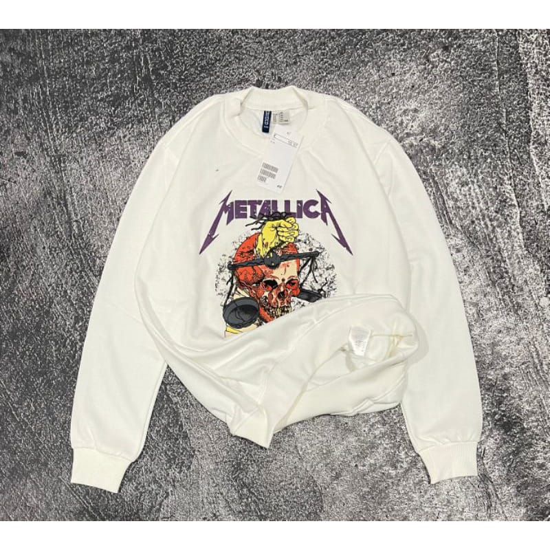 CREWNECK METALLICA H&amp;M HIGH QUALITY CASUAL HYPE FASHION PRIA