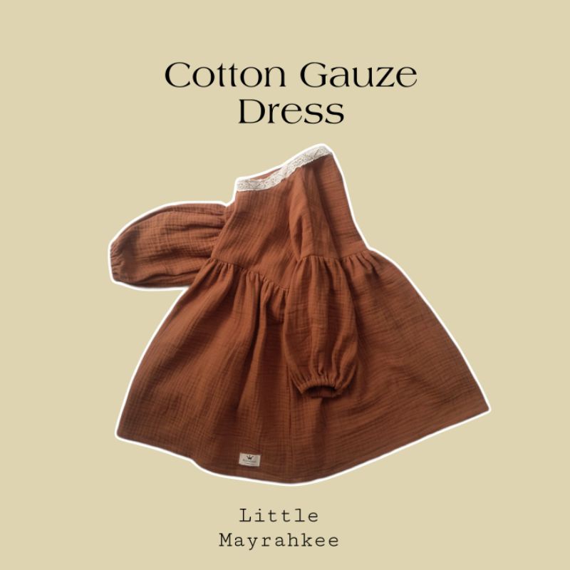 cotton double muslin/gauze dress kids