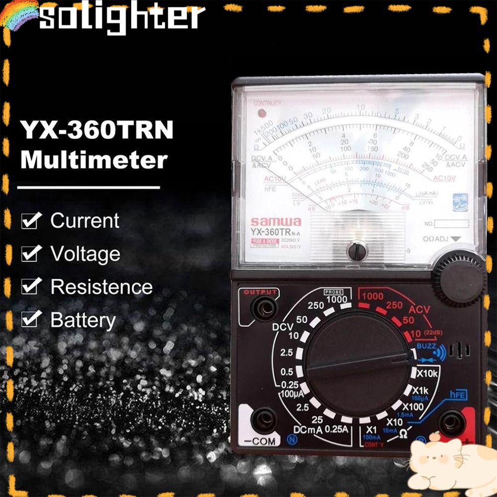 Solighter Analog Multimeter Multifungsi OHM Tester Voltmeter Penunjuk Listrik