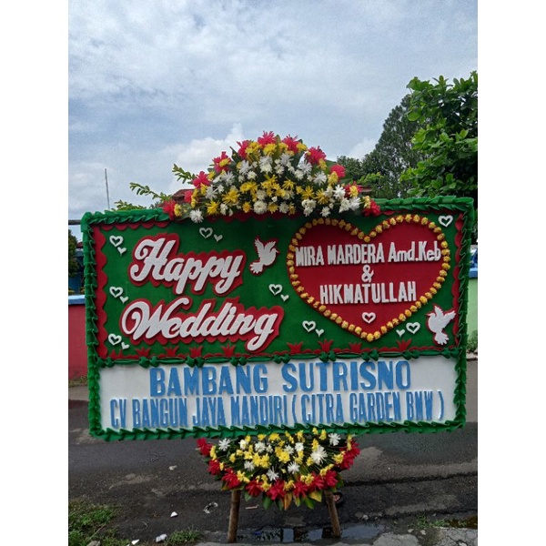 karangan bunga papan happy wedding serang Banten dan sekitarnya