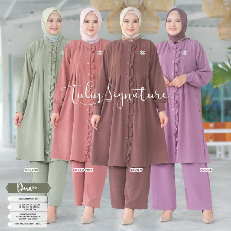 Denisya Daily Set Stelan Crinkle Airflow Kekinian