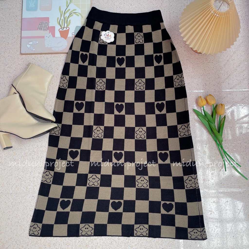 FRANDA SQUARE SKIRT | ROK RAJUT PREMIUM