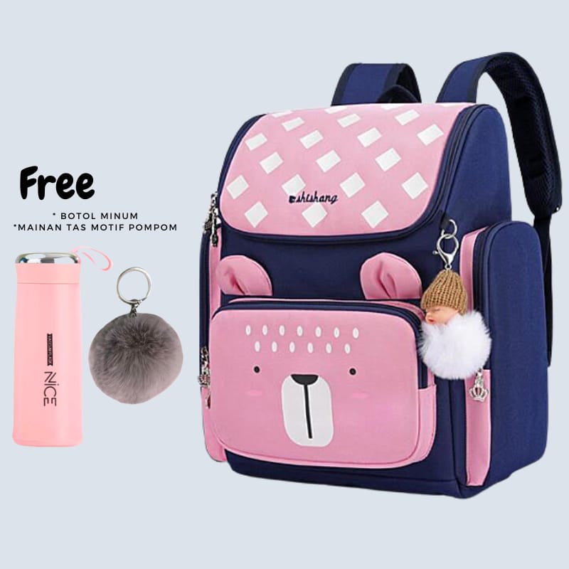 TM30-Backpack Anak- Schoolgirl Korean Free Botol Minum Version Harajuku Ulzzang High School Student Campus Backpack Ransel