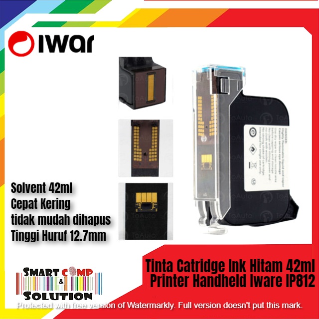 Tinta Catridge Ink Hitam Printer Handheld Inkjet Iware IP812 / IP825