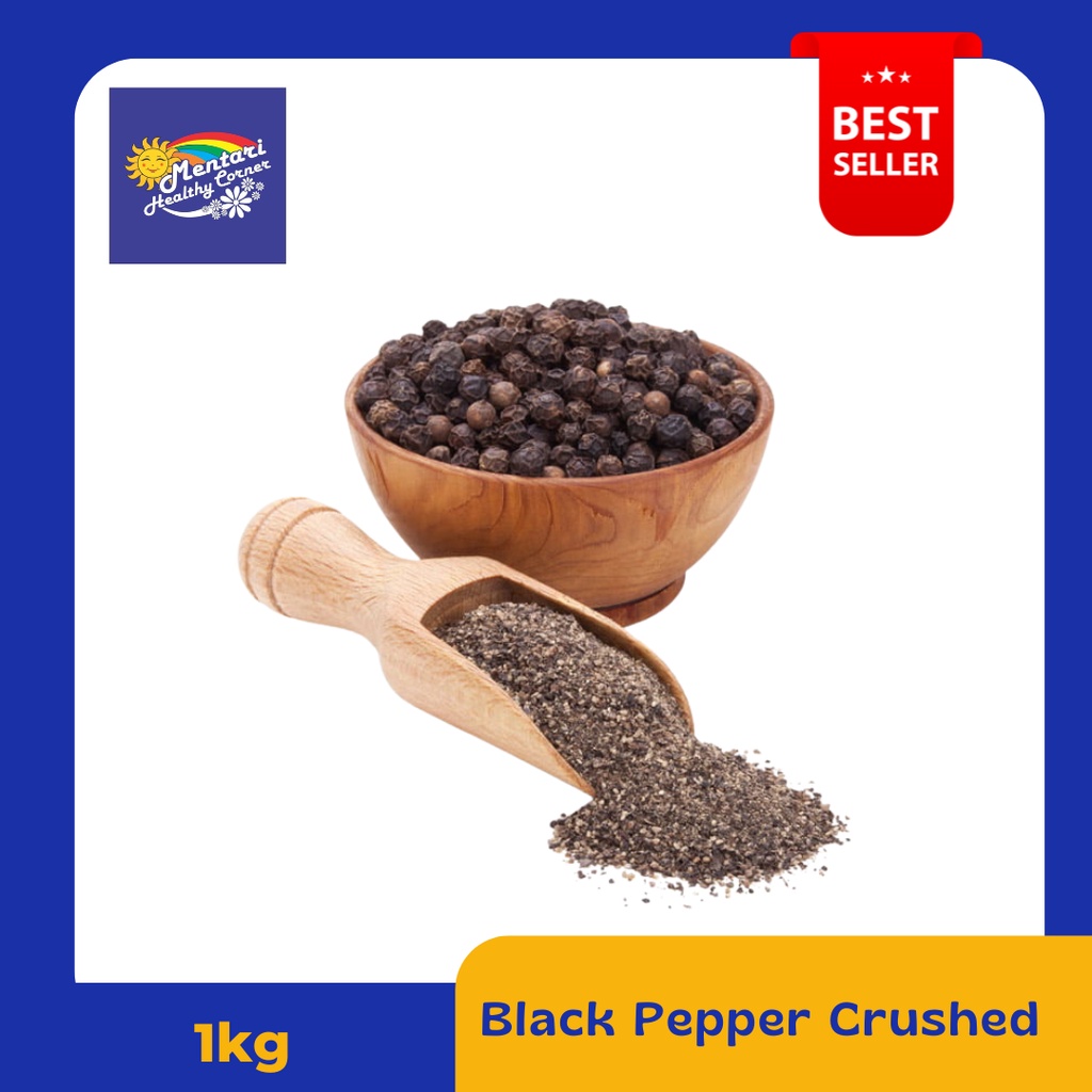 Lada Hitam Giling Kasar 1kg / Black Pepper Crushed 1kg