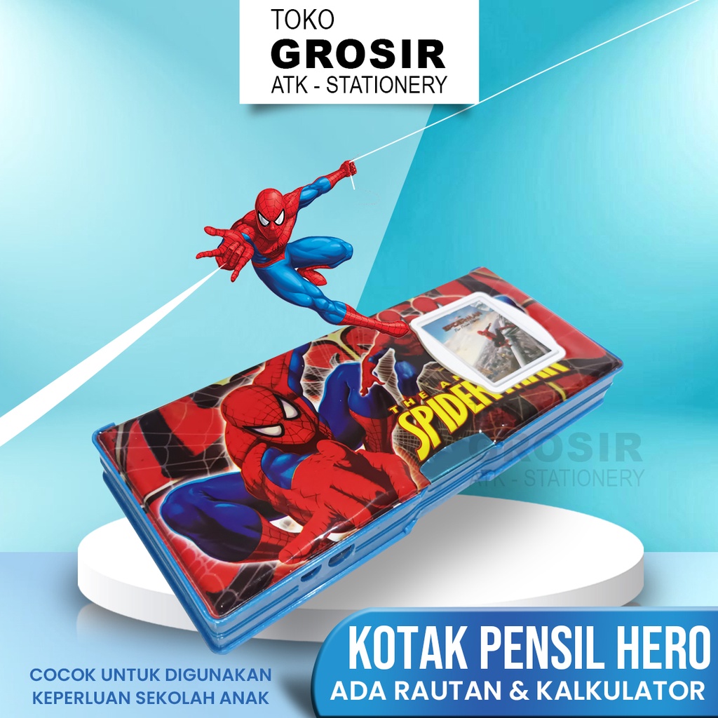 

Tepak Pensil Karakter Anak/Kotak Pensil Karakter Kalkulator & Rautan Berkualitas 1628