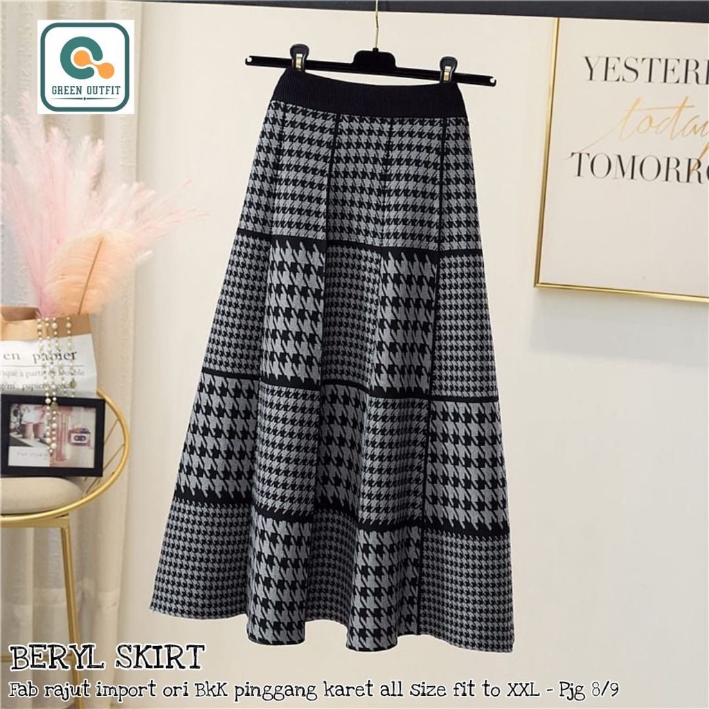 beryl skirt skrit rok rob bawahan anak wanita perempuan dewasa cewek cewe abg remaja muslim muslimah