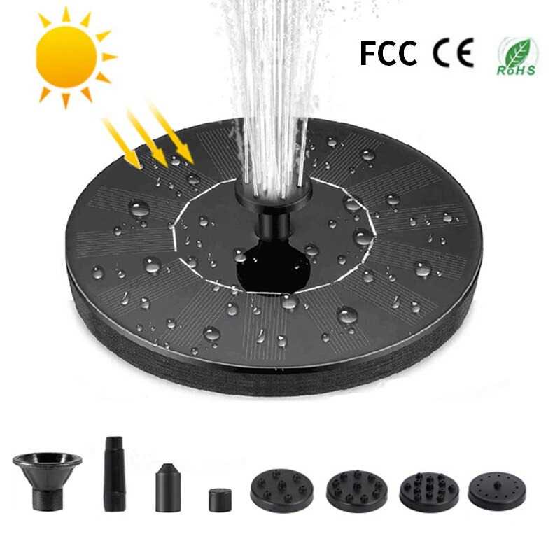 16CM Pompa Air Mancur Tenaga Surya Matahari untuk Kolam Outdoor / Pump Air Celup Solar Panel Solar Water Fountain