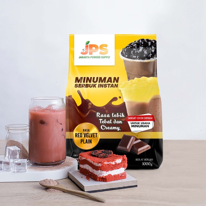 

Terlaris ✨ - Bubuk Minuman Red Velvet Powder JPS Tanpa Gula 2.1.23