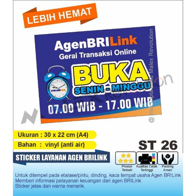 STIKER LAYANAN AGEN BRILINK ANTI AIR